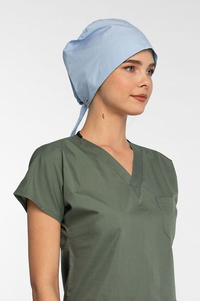 Owlet Medikal Blue Gray Surgical Hijab Bonnet