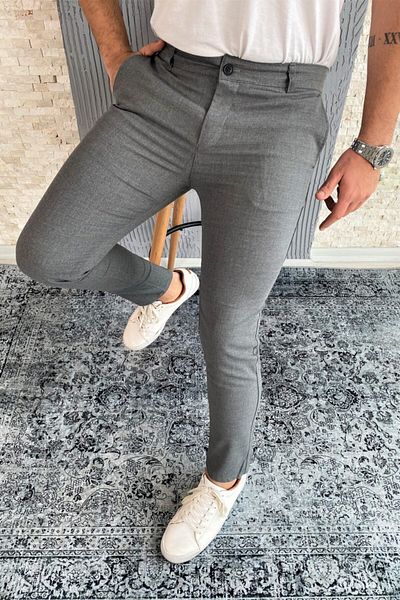 VİP LOKAL Men's Smoked Fabric Trousers