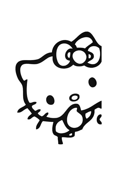 Universal Hello Kitty Silence Shh Αυτοκόλλητο Αυτοκόλλητο Αυτοκόλλητο Τοίχου Αυτοκόλλητο Αυτοκόλλητο Σπιτιού Διακοσμητικό Αυτοκόλλητο 20 εκ.