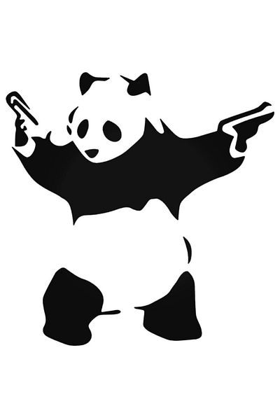 Universal Αυτοκόλλητο Jdm Panda With Guns Αυτοκόλλητο Αυτοκόλλητο Τοίχου Αυτοκινήτου Αρμα 20 εκ