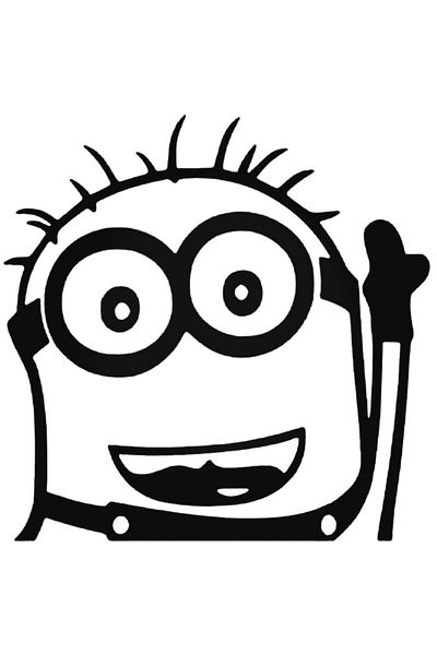 Universal 20 cm Minions 1 αυτοκόλλητο - Αυτοκόλλητο αυτοκινήτου, αυτοκινήτου, στήριγμα και τοίχου