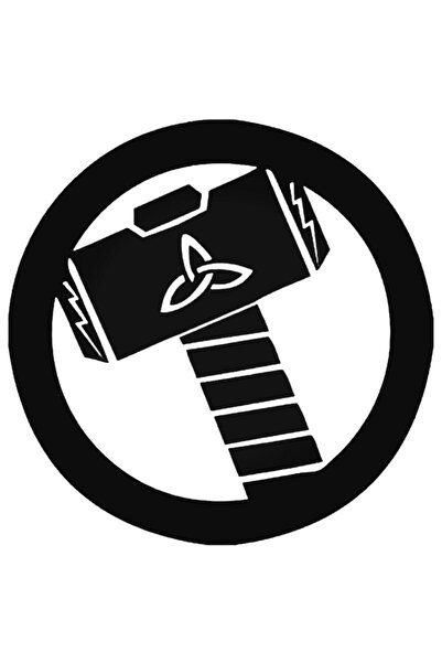 Universal ملصق حائط من Thor's Hammer Mjolnir ملصق حائط لتزيين السيارة مقاس 20 سم