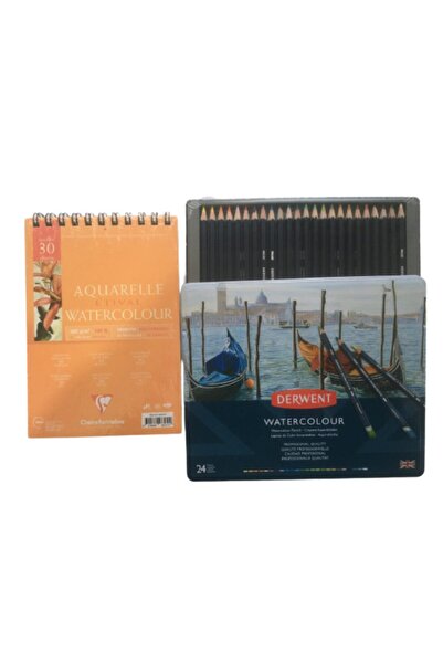 Derwent Watercolour Water Dry Paint Pen+etival 300gr A5 Notebook