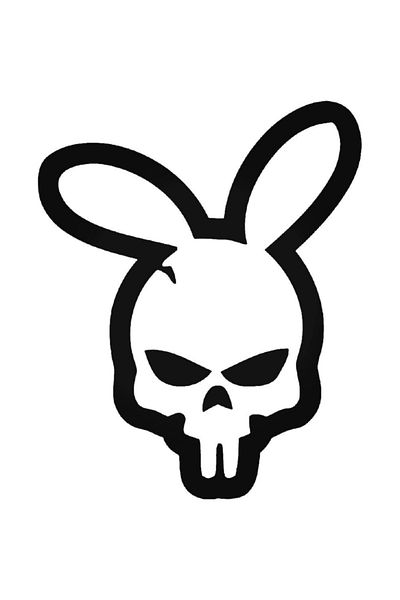 Universal Αυτοκόλλητο Evil Bunny Punisher 20 cm - Αυτοκόλλητο αυτοκινήτου και τοίχου