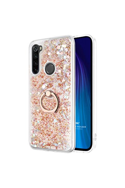 Microsonic Xiaomi Redmi Note 8 Kılıf Glitter Liquid Holder Gold