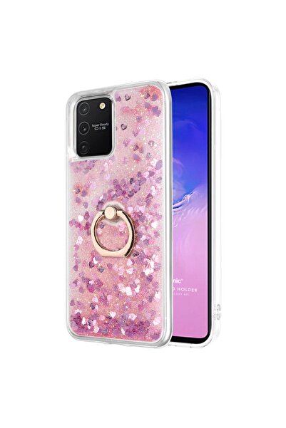 Microsonic Samsung Galaxy S10 Lite Kılıf Glitter Liquid Holder Pembe
