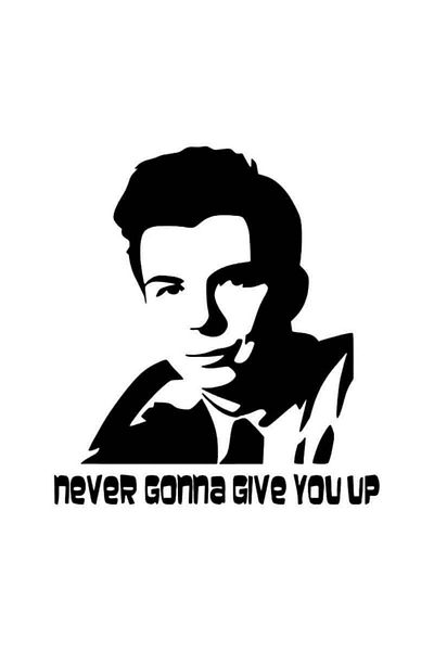 Universal Rick Roll Never Gonna Give You Up Internet Meme Sticker Car Auto Rigging Wall Home Sticker 20cm