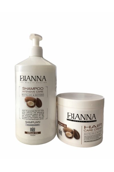 Bianna Bıanna Argan Yağlı Şampuan 1000ml+bıanna Argan Yağlı Saç Bakım Kremi 5...