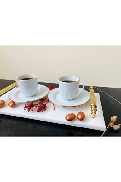 Modestmar Doğal Mermer Sunum Tepsisi Calacatta