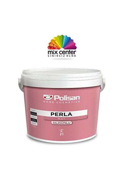 Polisan Perla Silikonlu Mat Iç Cephe Boyası 10 Kg (7,5 Lt) Dingin Gri