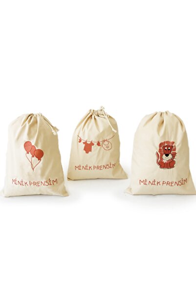 Atölye Eda Exclusive طقم شنطة مطرزة 3 قطع