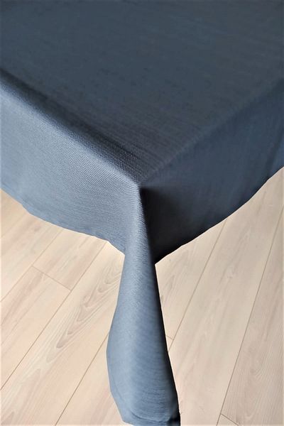 eno concept Linen Look Stain Resistant Blue Table Cloth