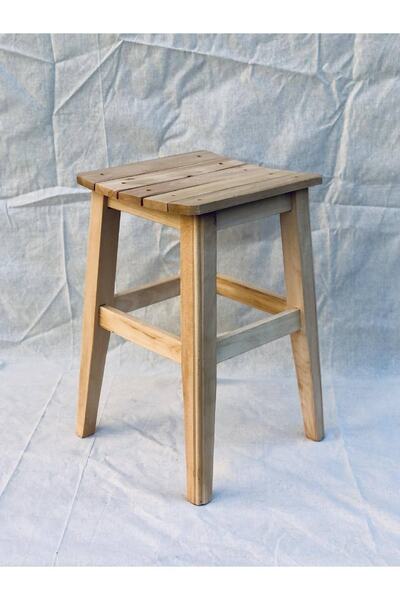 Ahşap Çıtalı Tabure 35 Cm (naturel Kayın)