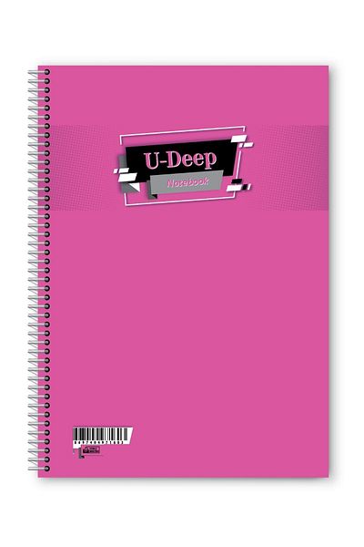 Umut Checkered 96 Sheets Spiral Notebook A4 Size Plastic Cover (1 Piece)