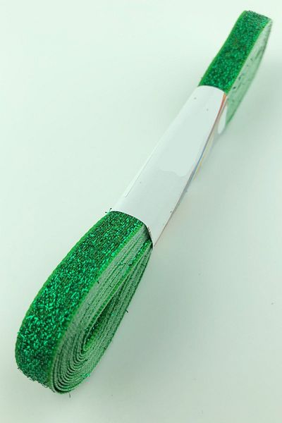 Hobigram Green Velvet Glitter Ribbon 1 cm – Ειδικό σχέδιο, Αξεσουάρ, Ποιοτική Παραγωγή, Εντυπωσιακό Στυλ – Κορδέλα