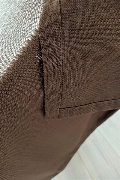 eno concept Linen Look Stain Resistant Brown Tablecloth