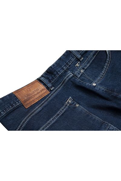 Vessimo Men's Navy Blue Plus Size Jeans