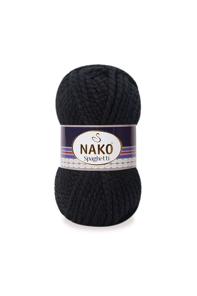 NAKO Σπαγγέτι 217 5 Τεμάχια Χειμερινό Σχοινί Μαλλί Μαύρο