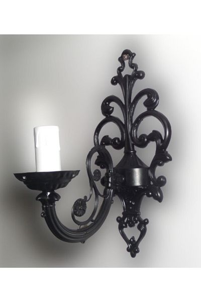 TEKAY AYDINLATMA Black Casting Sconce E 14 Lampholder