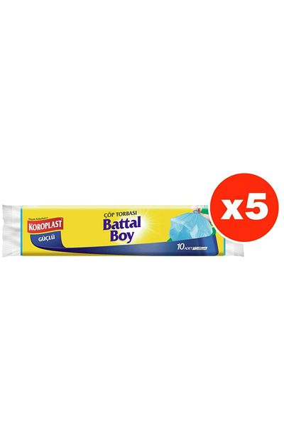 Koroplast Strong King Size 10 Pieces Garbage Bags X 5 Pack (72*95 Cm)