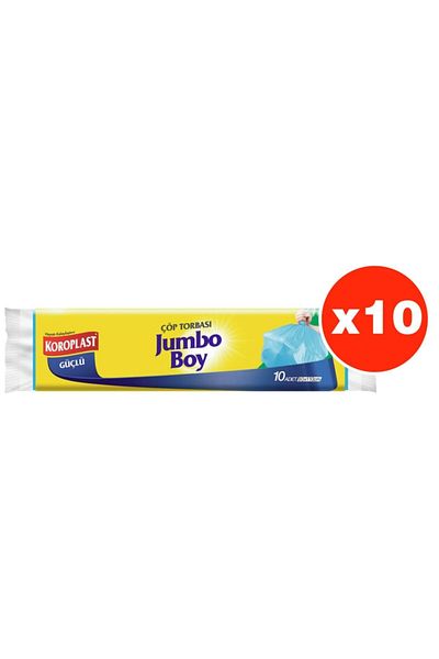 Koroplast Strong Jumbo Size 10 Pieces Garbage Bags X 10 Pack (80*110 Cm)