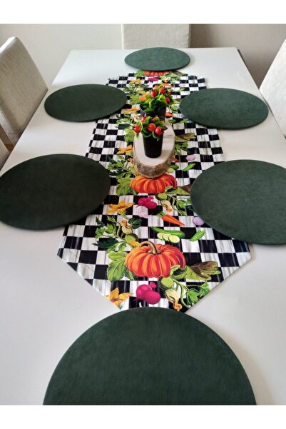 Ayşemce Costum de serviciu american (dama Makkenzie Pumpkin Print Tassel Runn...