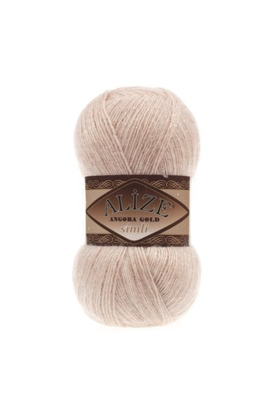 Alize Angora Gold Sımlı 404 Şampanya %5 Sim - %20 Yün - %75 Akrilik / 100 Gr ...
