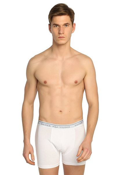 Seher Ανδρικό λευκό 6 πακέτο Lycra Boxer Elf568s0060ccm6 0060