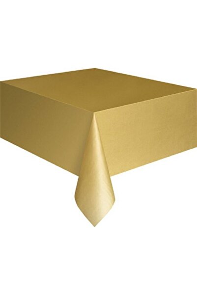 Genel Markalar Kullan At Parti Ve Kutlama Masa Örtüsü Düz Renk Gold 120x180cm