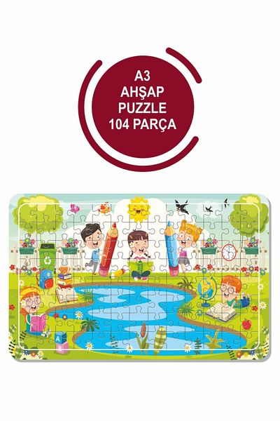 Baskı Atölyesi Children in Class A3 104 Piece Puzzle, Toy, Jigsaw