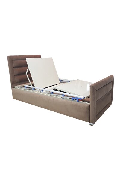 ACBED MEDİKAL 2 Hareketli Dual Motorlu Ahşap Kumaş Döşemeli Hasta Bakım Karyo...