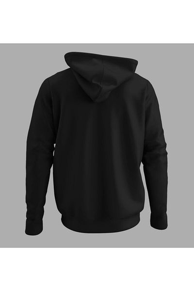 Raf Coll Φούτερ Unisex Μαύρη κουκούλα με ψηφιακή εκτύπωση