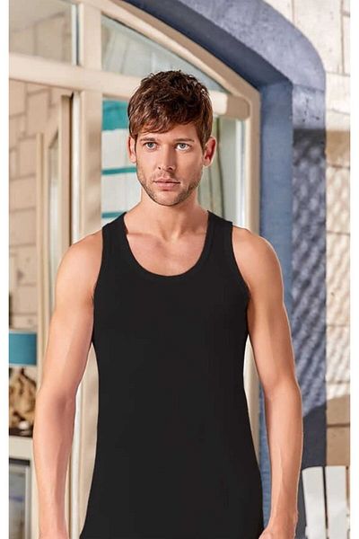 Berrak Men's Modal Undershirt Black 6 Pieces 1043