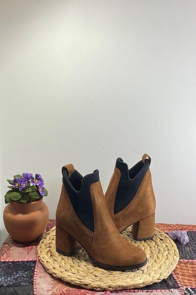 FREEFOUR Taba Süet Topuklu Bot