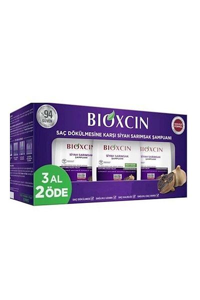 Bioxcin Buy 3 Pay 2 Black Garlic Shampoo - 3 x 300 ml