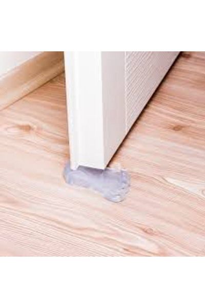 Decobella 4 bucăți Opritor de ușă în formă de picior Rampă Transparentă Opritor de ușă Anti-accident Omak By Sungur
