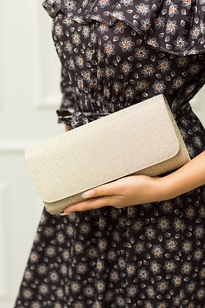 weem bag Γυναικεία βραδινή τσάντα φόρεμα Gold Glitter