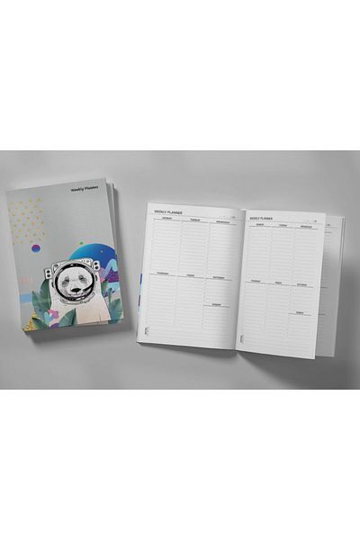 Pelikan Yayınları Astronaut Bear Weekly Planner & Notebook