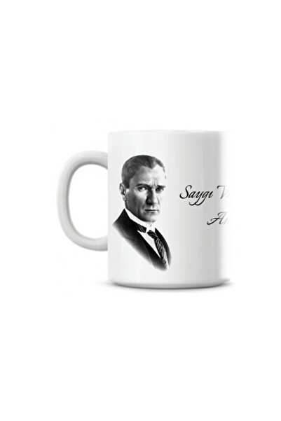 ibrahimşahin Beyaz Atatürk Resimli Kupa
