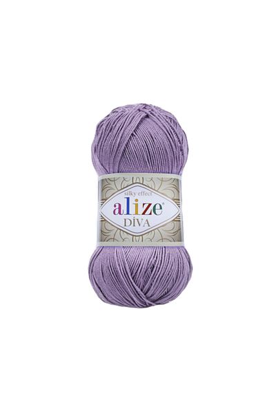 Alize Diva 622-Violet Hand Knitting Yarn - Πακέτο 5