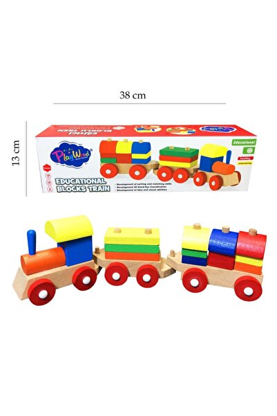 Genel Markalar Ahşap Eğitici Koordinasyon Geliştirici Bul-tak Bloklu Tren