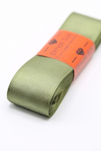 E Elmas Χακί Πράσινη Κορδέλα Grosgrain (4cm-10m)