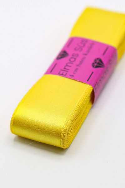 E Elmas Yellow Satin Ribbon (4cm-10m)