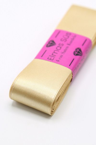 E Elmas Σατέν κορδέλα Cappuccino (4cm-10m)