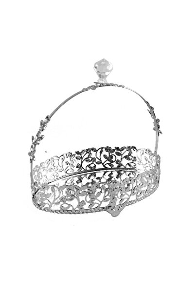 KAZIM ALIÇ Çiçekli Askılı Şekerlik Sunumluk Meyvelik Çikolatalık Gümüş 25 Cm