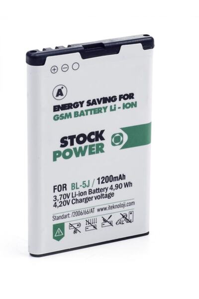 Stock Power Nokia Bl 5j - 5800 (1200 Mah) Batarya