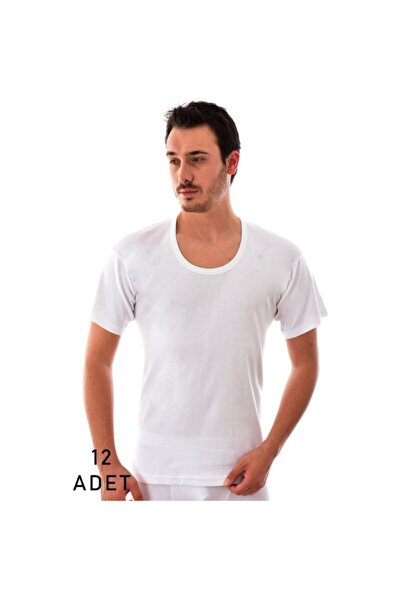 Tutku Мъжка пакетна памучна тениска с обло деколте, 12 броя