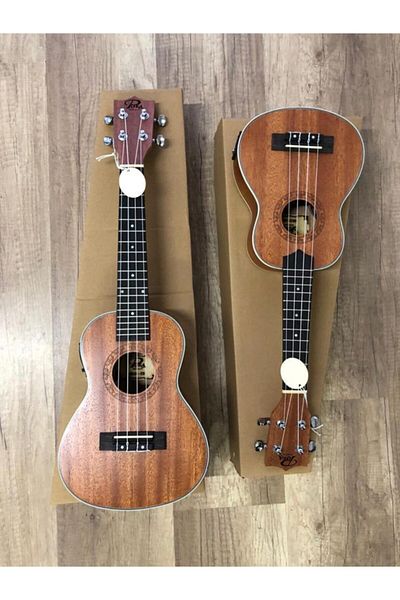 PUKA Model Soprano Size Mahogany Wood Electro Ukulele Case Pk-21eq