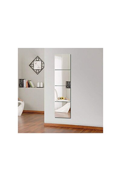 Home Art İstanbul Dekoratif Gümüş Pleksi Kare Ayna 30 cm