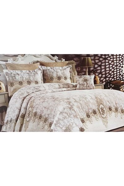 Vinaldi Uckız Home Imren Double Pique Set 7 Pieces Cream